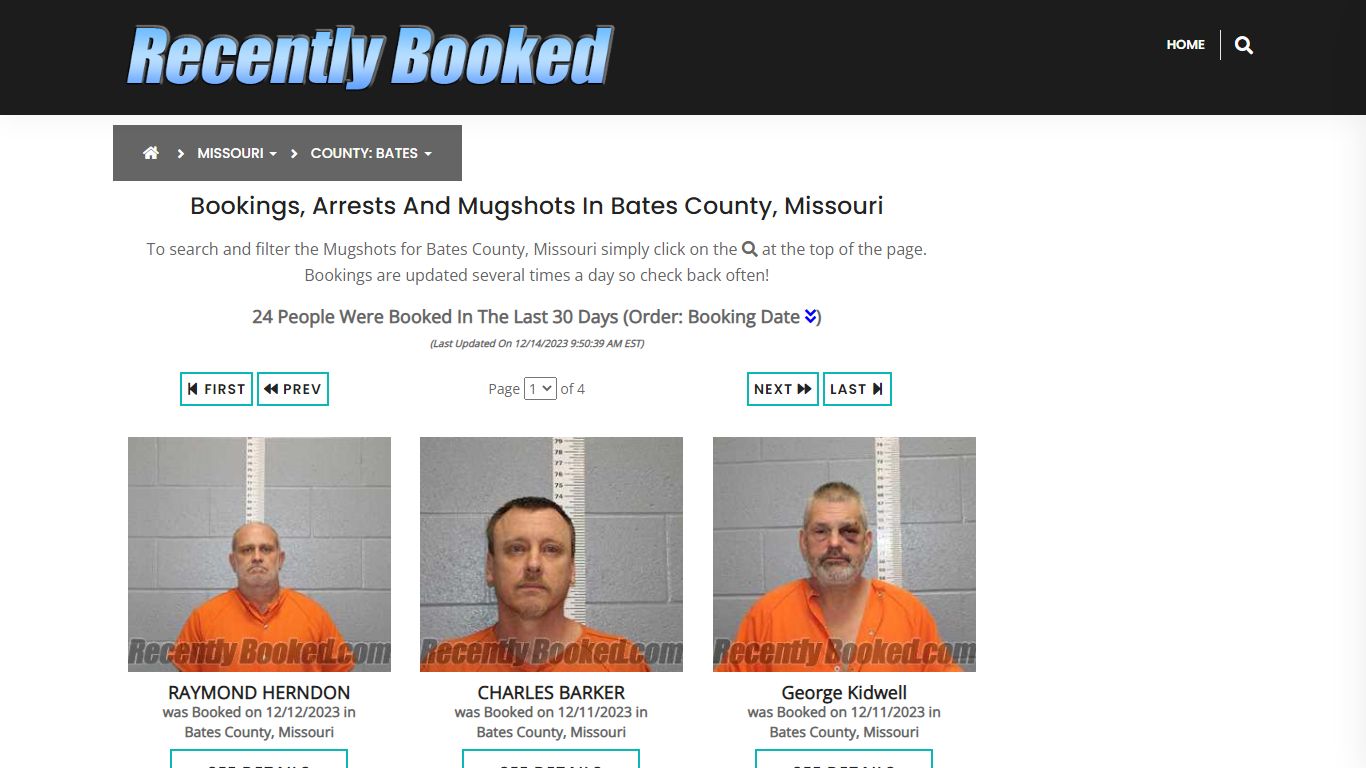 Recent bookings, Arrests, Mugshots in Bates County, Missouri
