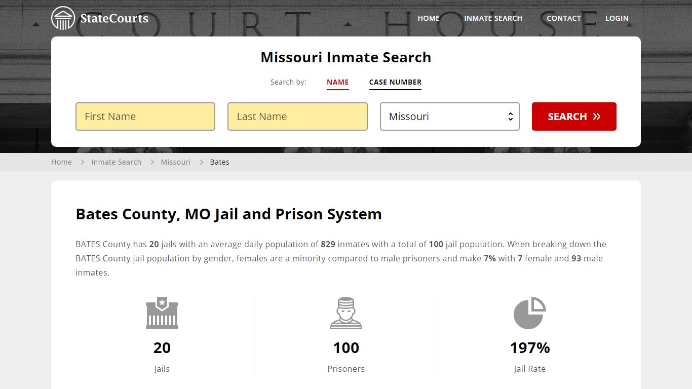 Bates County, MO Inmate Search - StateCourts